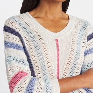 NWOT-NIC+ZOE Crochet Angles Sweater